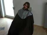 5 short Videos with Katharina tied and gagged in shiny nylon rainwear from 2005-2008