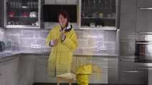 Miss Petra in K-Way raingear and yellow rainsuit with Friesennerz get bound and gagged