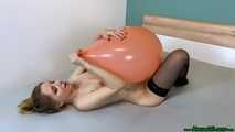 erotic nude inflating and playing with light orange U16 [NonPop]
