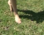 barefoot in the garden