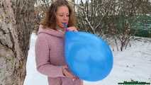 outdoor Blow2Pop yellow TT11 and U14 balloon while smoking