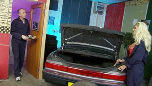 Katie Sucks Her Mechanics Dick Before Fucking Him