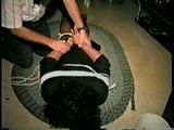 33 YEAR OLD BLACK NURSE GETS HOG-TIED, PANTY MOUTH STUFFED & CLEAVE GAGGED (D42-12)
