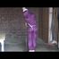 03:15 Min. video with Katharina tied and gagged in shiny nylon rainwear