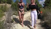 Hiking in the woods with Zoey Ziptie and Emily Addams