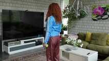  watch Lola Montez bound and gagged in shiny nylon Windbreaker