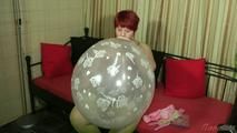 Large transparent balloon blown up ...