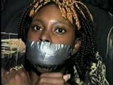 21 Yr OLD BLACK COLLEGE STUDENT MICHELLE GETS HANDGAGGED, MOUTH STUFFED WITH SOCK & WRISTS TIED WITH RAWHIDE (D53-2)