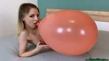 erotic nude inflating and playing with light orange U16 [NonPop]