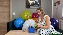 balloon preparing by pump and nail2pop them