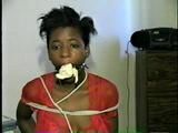 BLACK, RING GAGGED, MOUTH STUFFED SHONDA (D10-14)