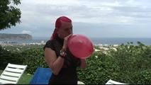 red hair - red balloon