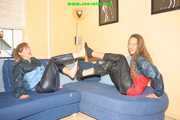 Get 971 pictures of Stella and Leoni wearing shiny nylon rainwear made 2005-2008 in one huge package!