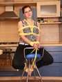 Indigo - curvaceous brunette cutie fed up with food, enjoys bondage in the kitchen