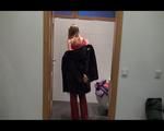 Alina wearing a supersexy crazy sensation down combination posing in front of a mirror (Video)