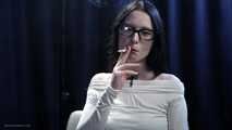 Smoking Seduction - Intriguing Lady in White. 2 reds in a row.