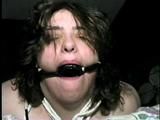 314 LB BARB GETS RING&TUBE-GAGGED, CROTCH ROPED, HOG-TIED & FONDLED (D23-12)