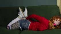 Sweet Cheeks in White Sneakers and Hogtie