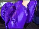 Get a Video with Lucy enjoying her shiny nylon Downwear from our 2012 Archive