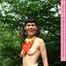 Outside in the woods, enjoying my superthick diaper