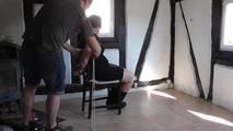 Sarah roped on chair 1/2