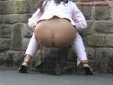 016099 Eve Takes An Emergency Pee In A Country Lane