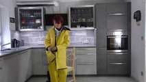 Miss Petra in K-Way raingear and yellow rainsuit with Friesennerz get bound and gagged