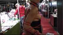 Public Bondage Walk and displayed in Public for Lena King