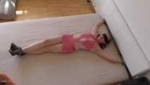 Maria toweltied on her bed 1/2