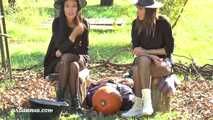 Happy Halloween! Pumpkin head spitting