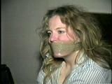 30 Yr OLD SINGLE MOM IS TIGHTLY WRAP TAPE GAGGED, HANDGAGGED & LEFT TOTALLY ALONE TIED UP ON BED IN A MOTEL ROOM (D52-9)