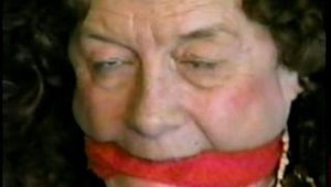 69 yr OLD KATHY TIED & GAGGED IN LINGERIE (D13-14)