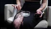 Red Elegance: Yuliana’s Smoking Ritual