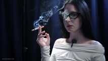 Smoking Seduction - Intriguing Lady in White. 2 reds in a row.