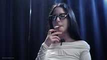 Smoking Seduction - Intriguing Lady in White. 2 reds in a row.
