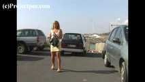 023083 Ewa Has A Narrow Escape From Being Caught Peeing In The Car Park