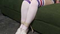 Sweet Cheeks in White Sneakers and Hogtie