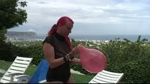 red hair - red balloon